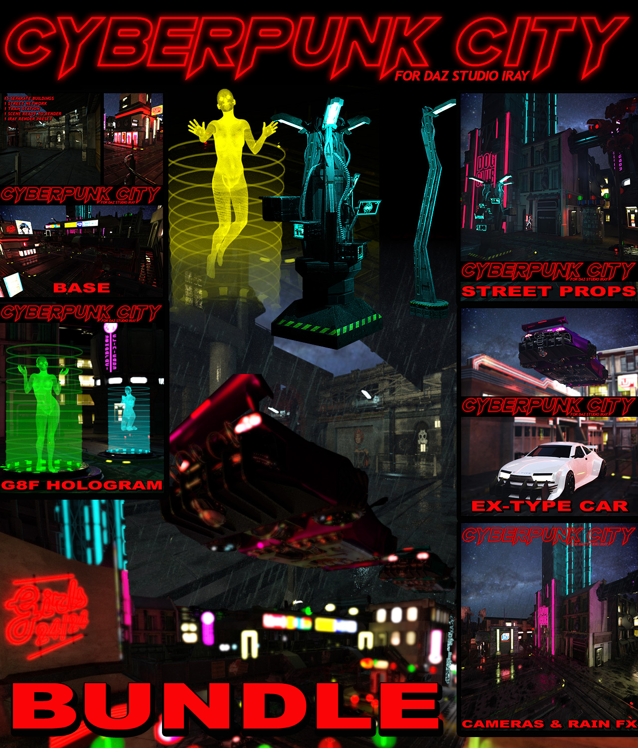 Cyberpunk City BUNDLE for DS Iray by N/A