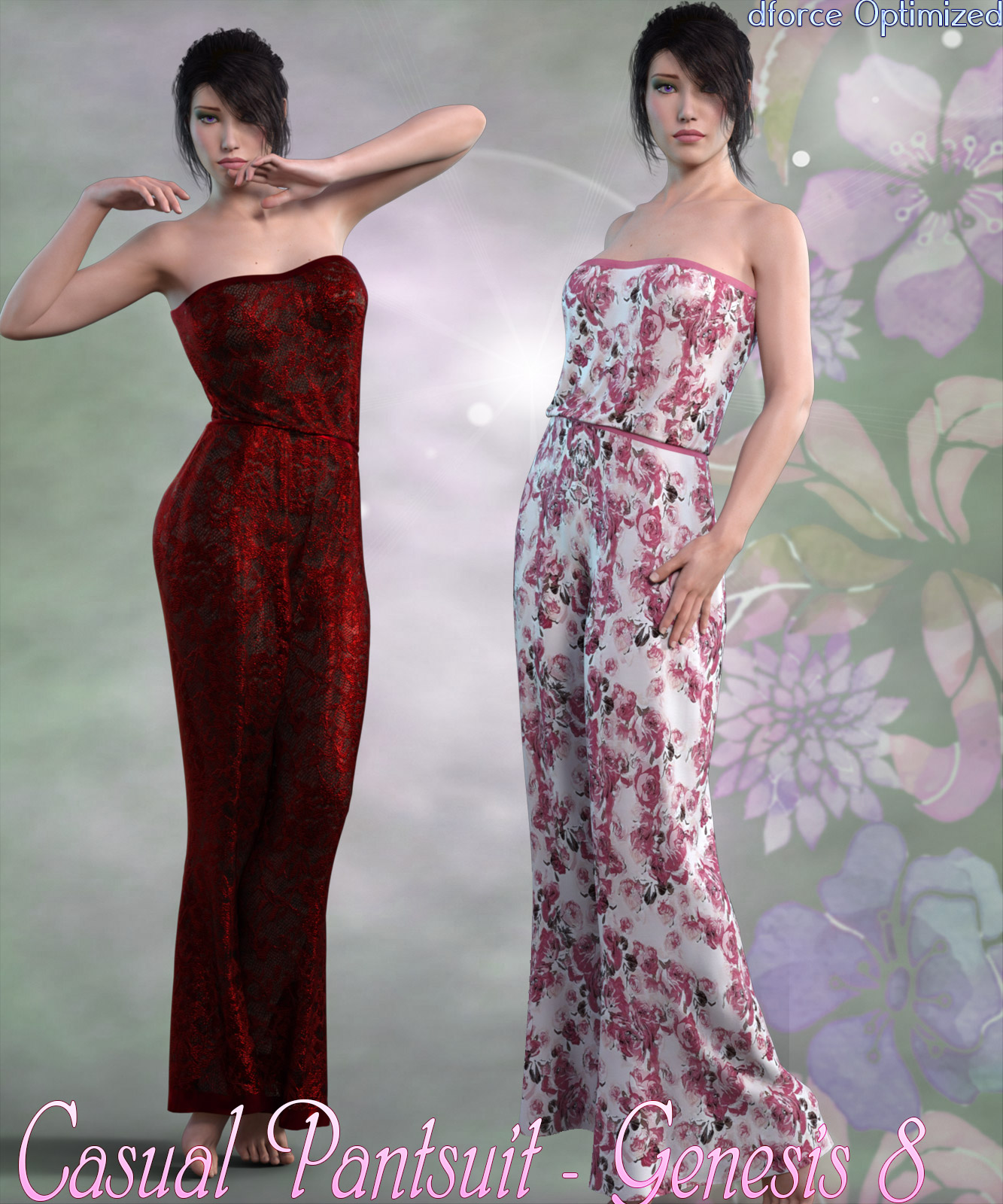 dForce Casual Pantsuit - Genesis 8 by N/A
