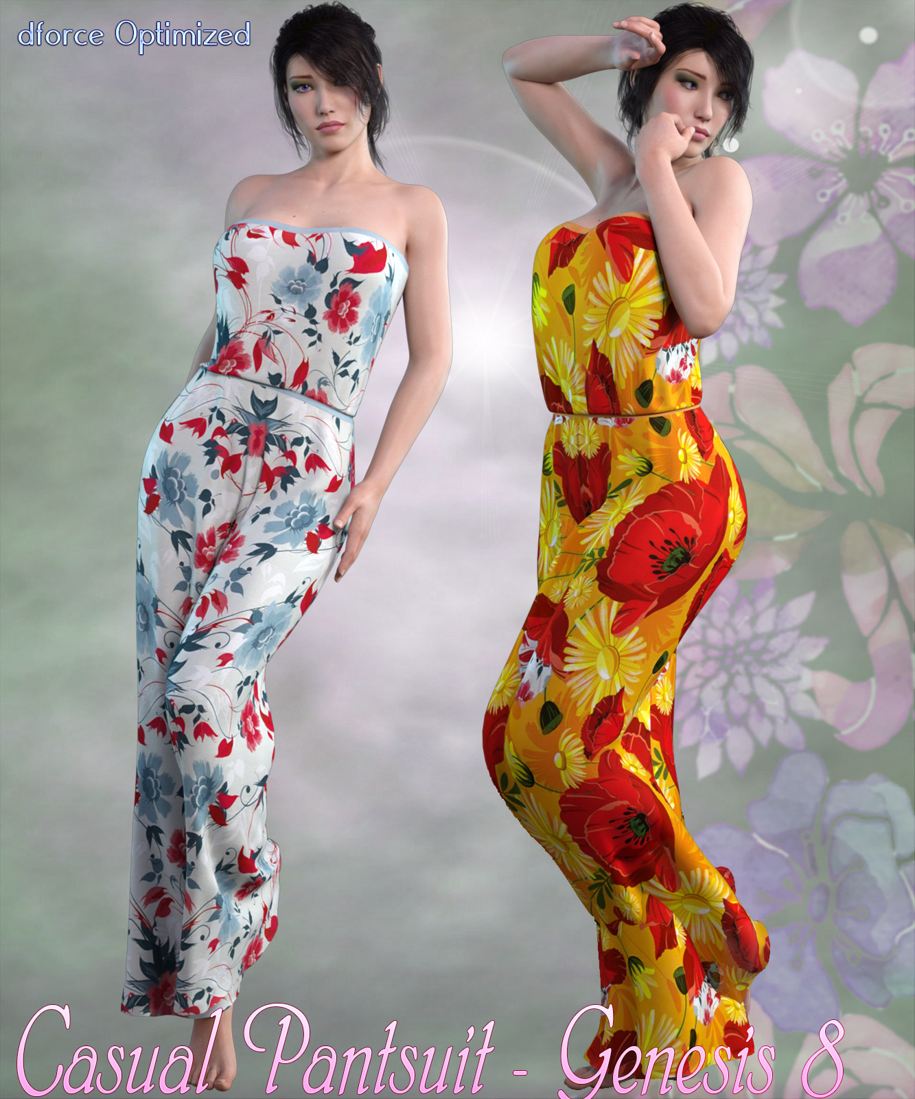 dForce Casual Pantsuit - Genesis 8 by N/A