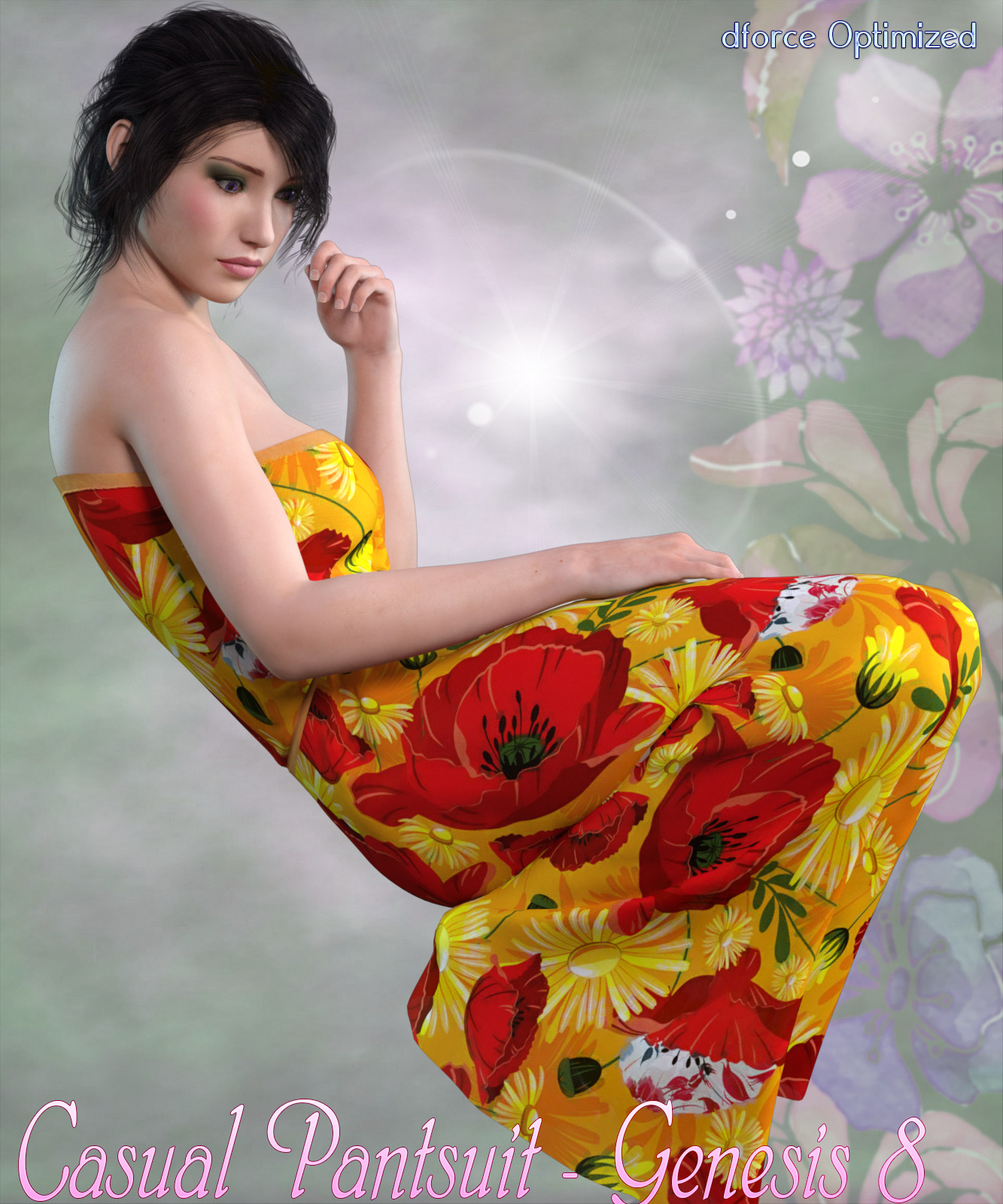 dForce Casual Pantsuit - Genesis 8 by N/A