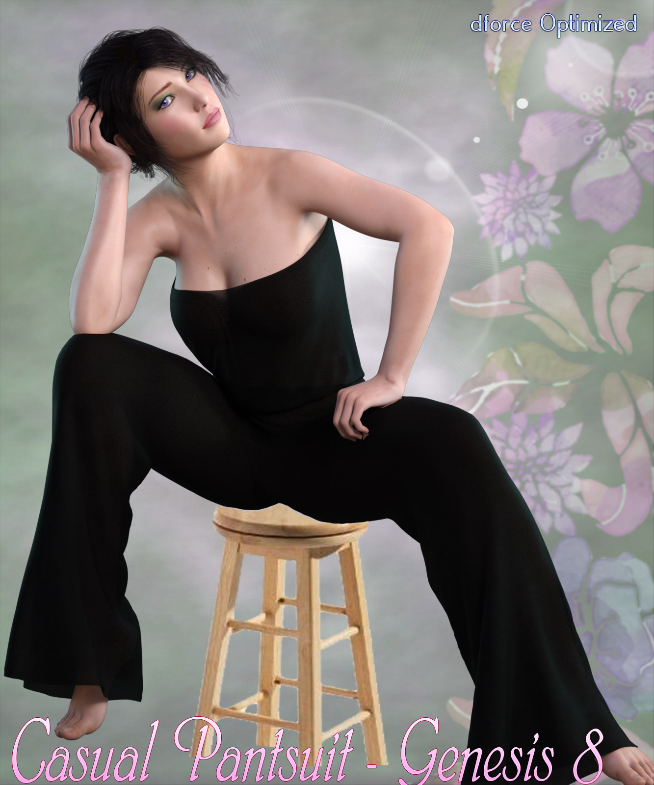 dForce Casual Pantsuit - Genesis 8 by N/A