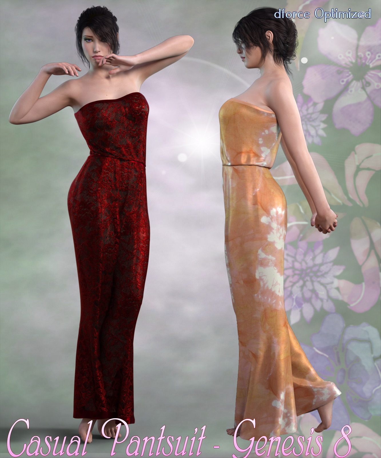 dForce Casual Pantsuit - Genesis 8 by N/A