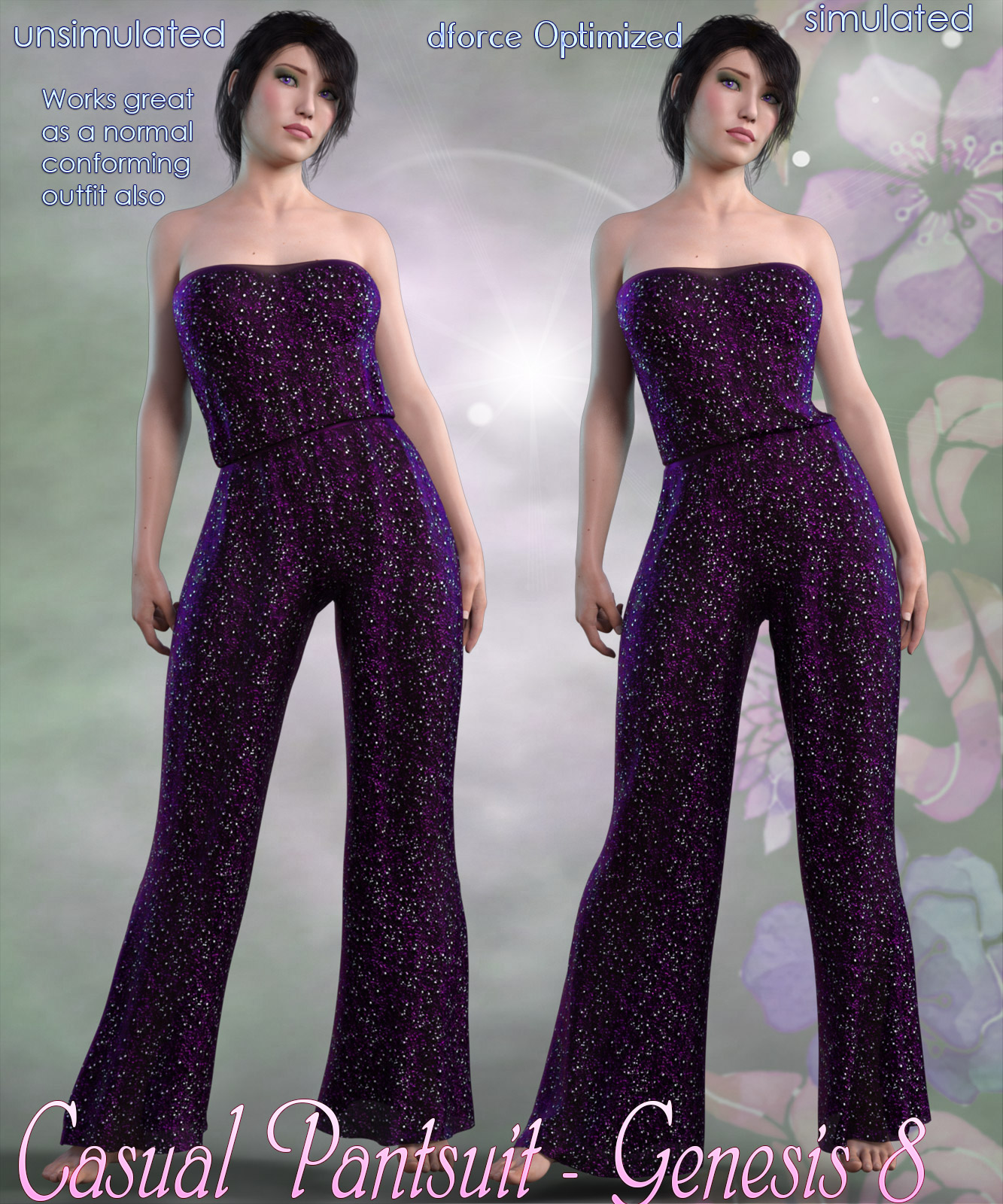 dForce Casual Pantsuit - Genesis 8 by N/A