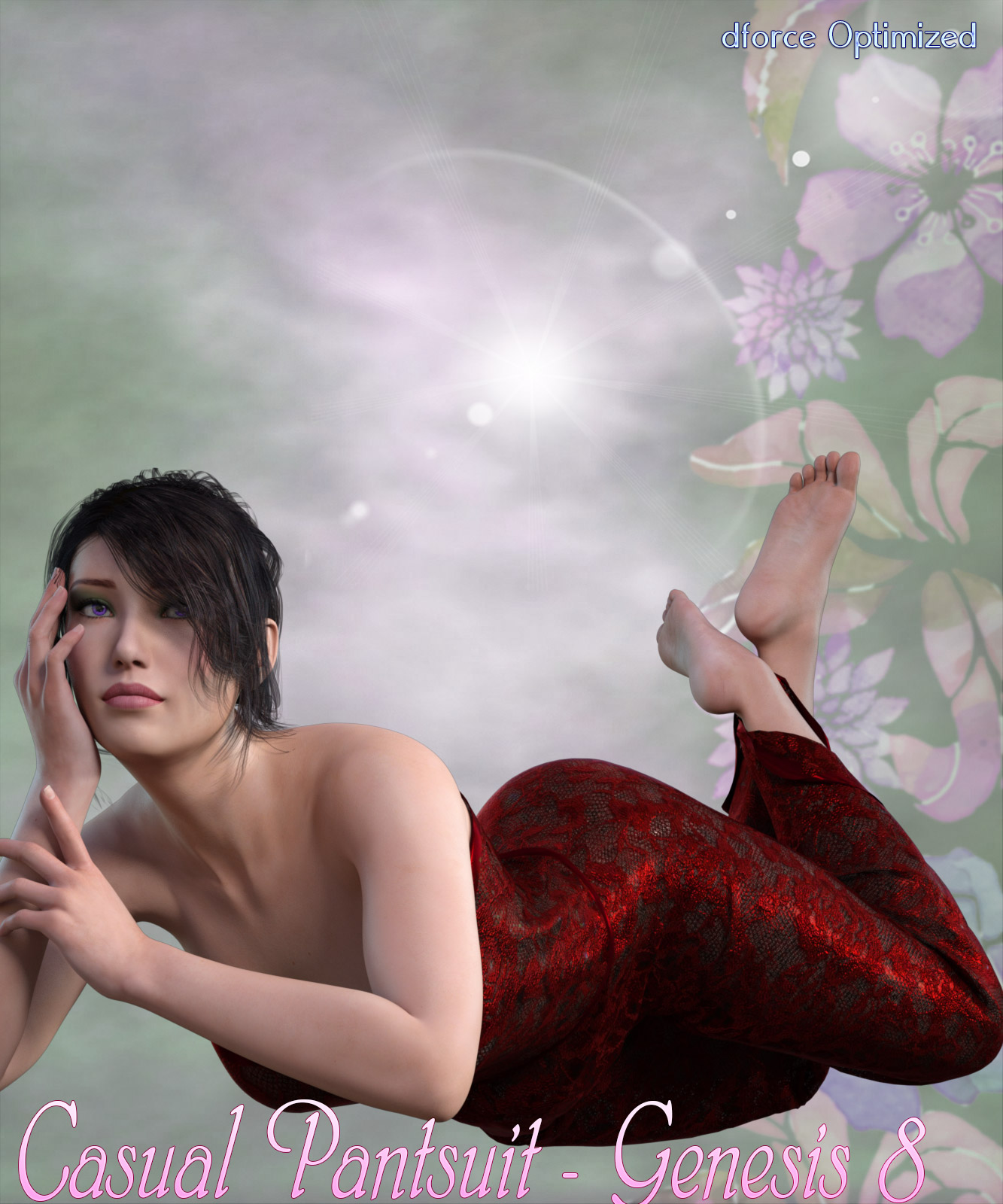 dForce Casual Pantsuit - Genesis 8 by N/A
