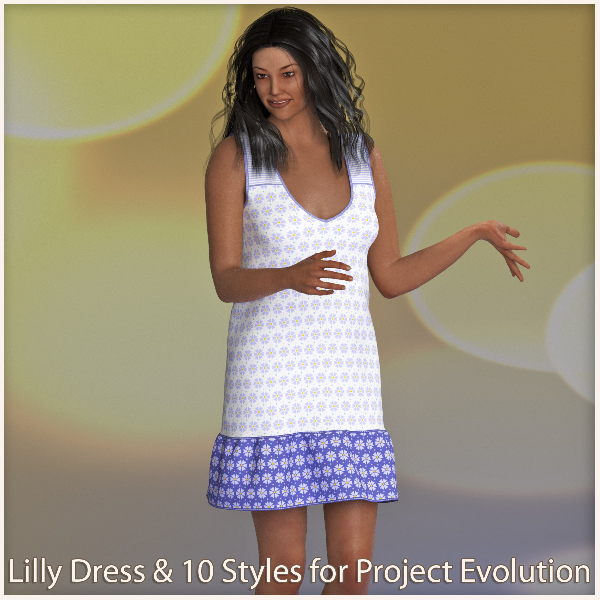 Lilly Dress for PE and Pauline - Poser by N/A