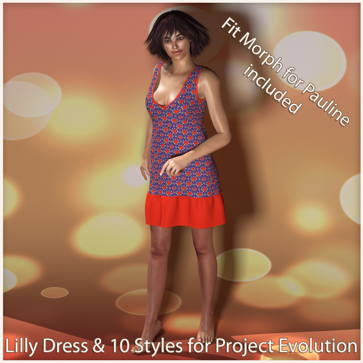 Lilly Dress for PE and Pauline - Poser by N/A