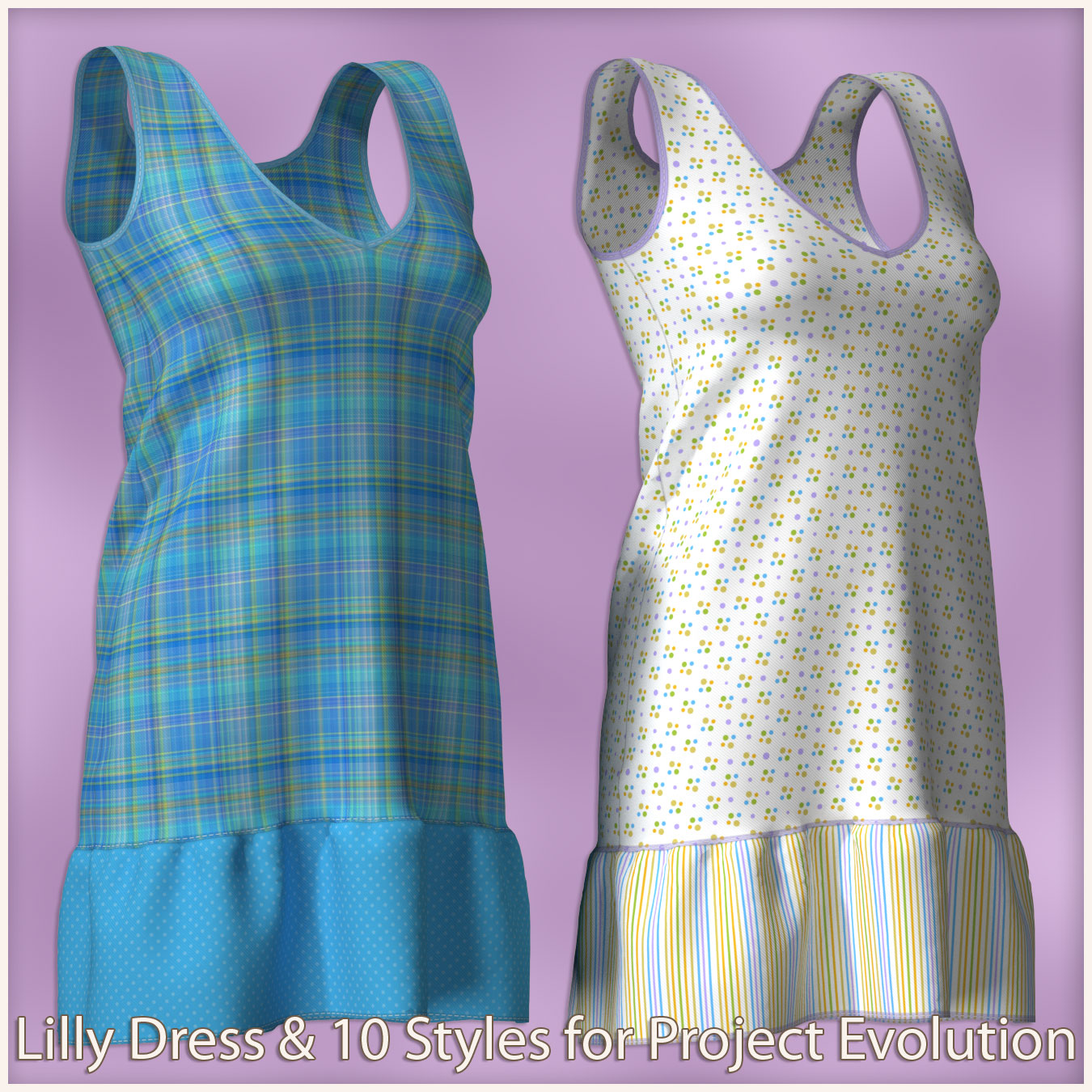 Lilly Dress for PE and Pauline - Poser by N/A