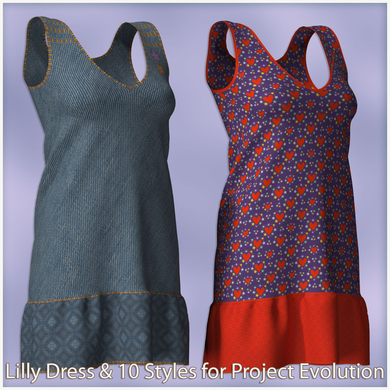 Lilly Dress for PE and Pauline - Poser by N/A