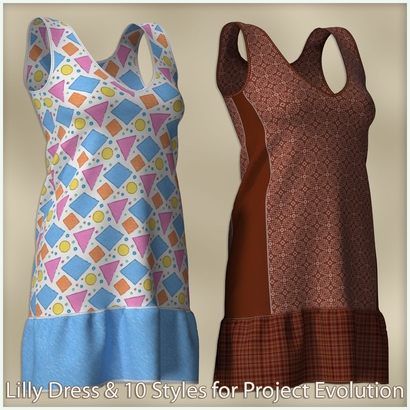 Lilly Dress for PE and Pauline - Poser by N/A