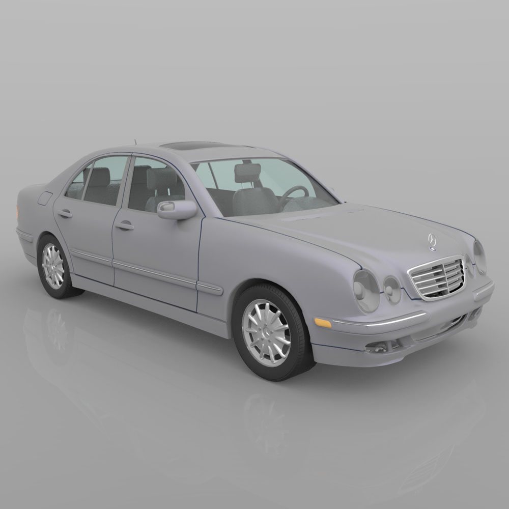 Mercedes Benz E-320 2000 3ds and obj - Extended License by N/A