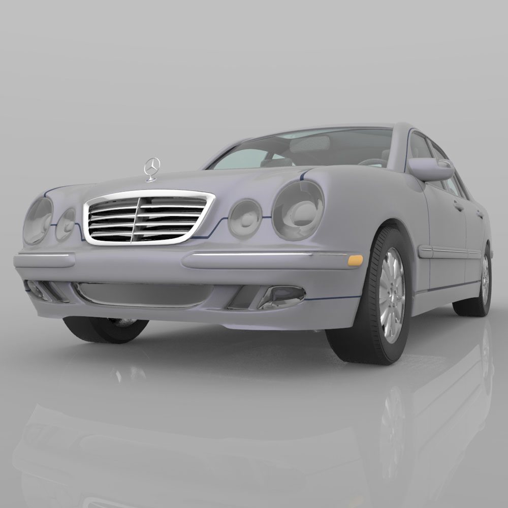 Mercedes Benz E-320 2000 3ds and obj - Extended License by N/A