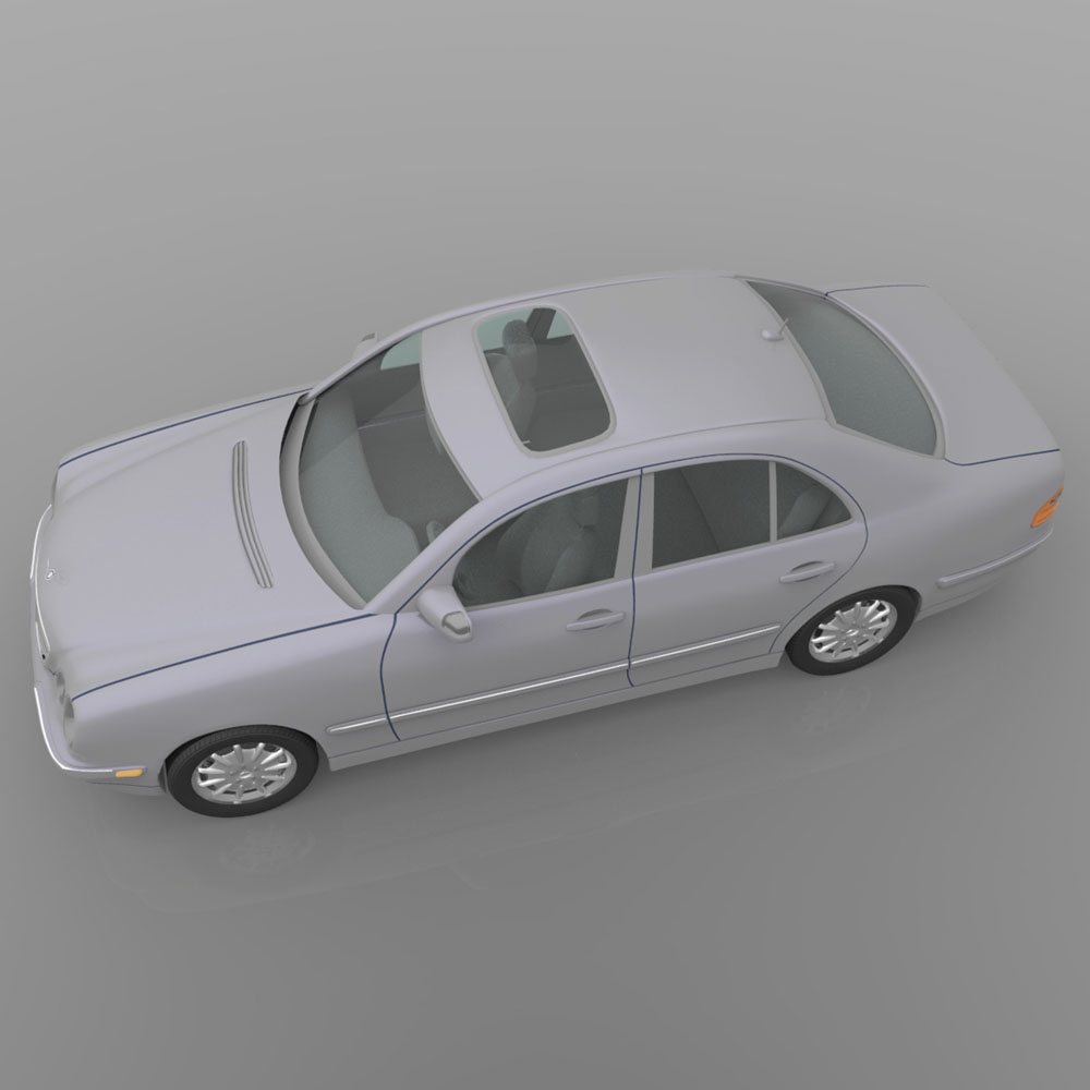 Mercedes Benz E-320 2000 3ds and obj - Extended License by N/A