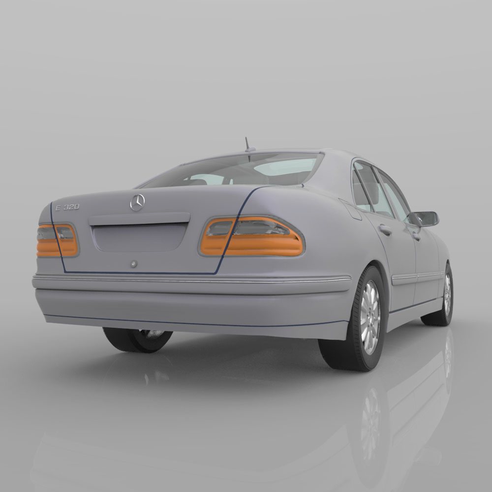 Mercedes Benz E-320 2000 3ds and obj - Extended License by N/A
