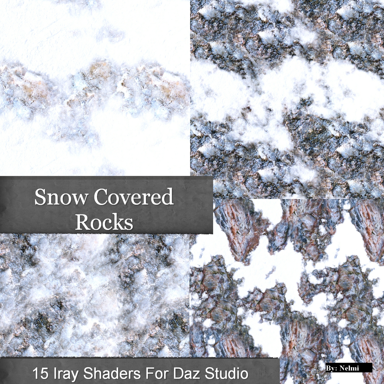 15 Snow Covered Rocks Iray Shaders - Merchant Resource by N/A