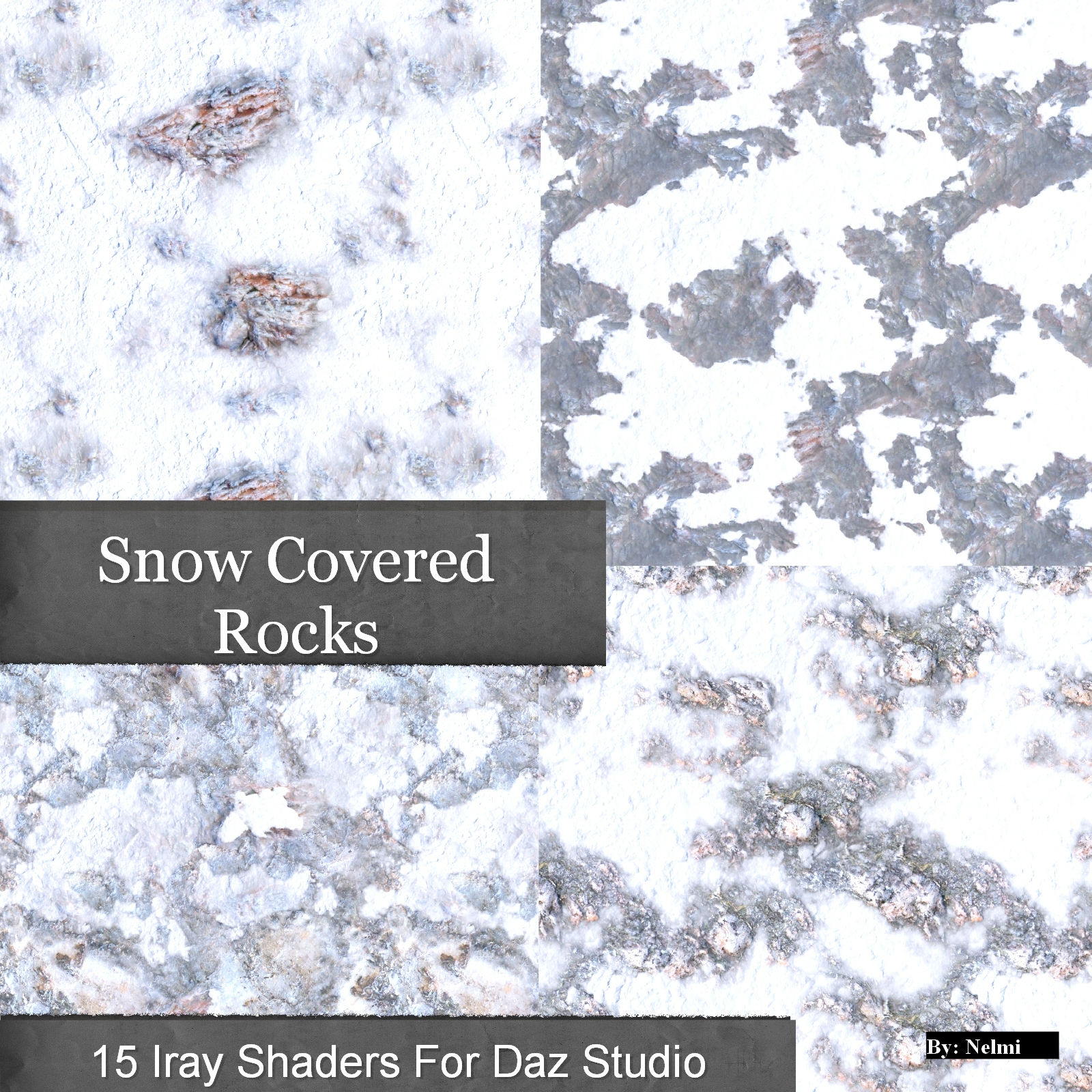 15 Snow Covered Rocks Iray Shaders - Merchant Resource by N/A