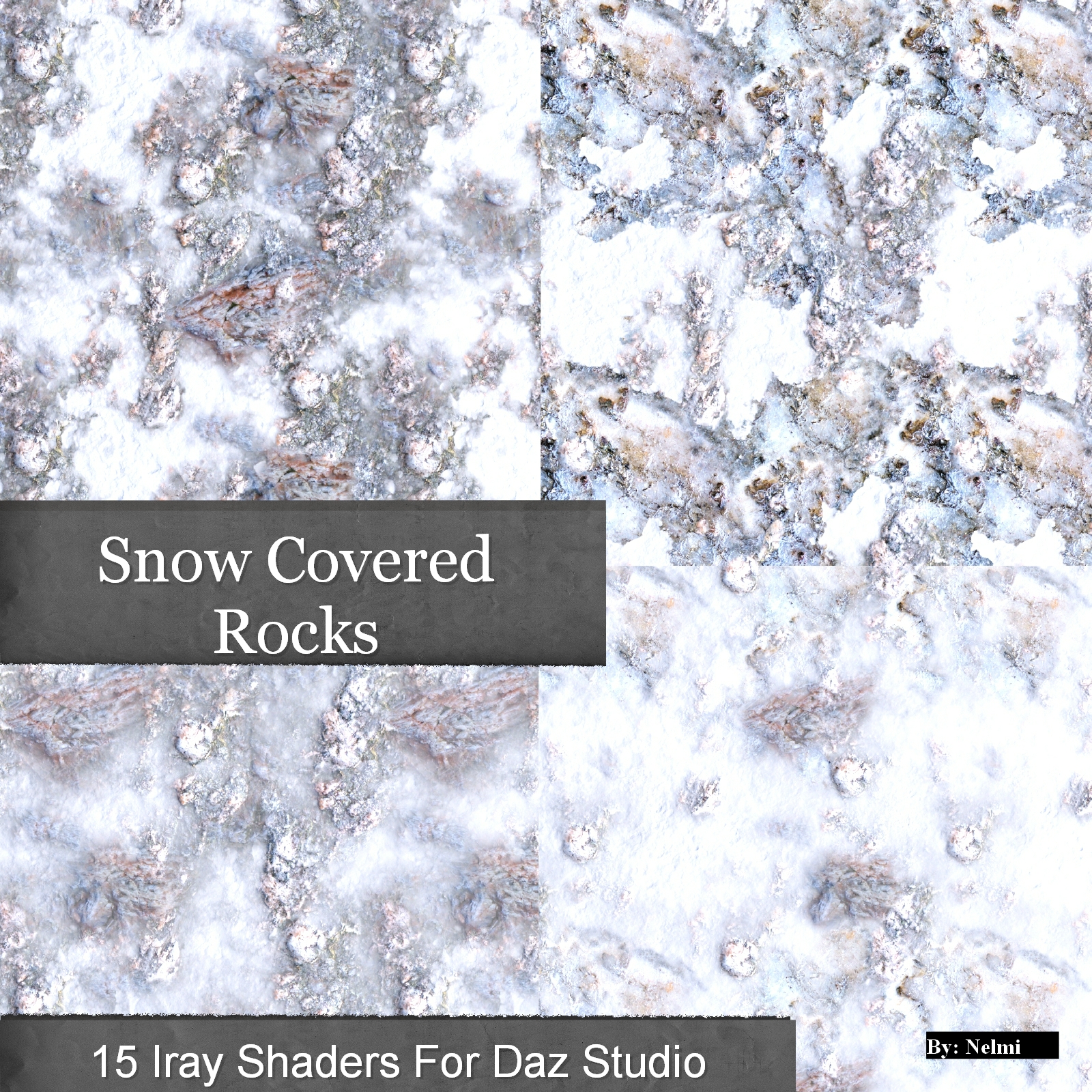 15 Snow Covered Rocks Iray Shaders - Merchant Resource by N/A
