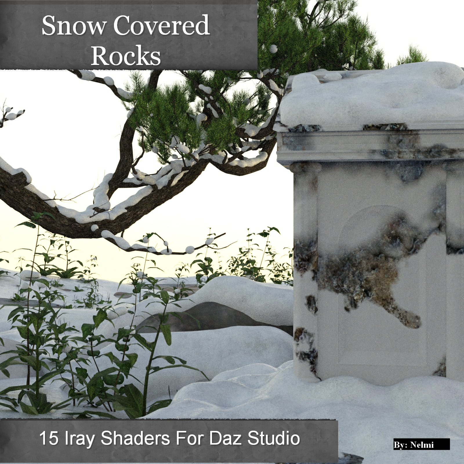 15 Snow Covered Rocks Iray Shaders - Merchant Resource by N/A