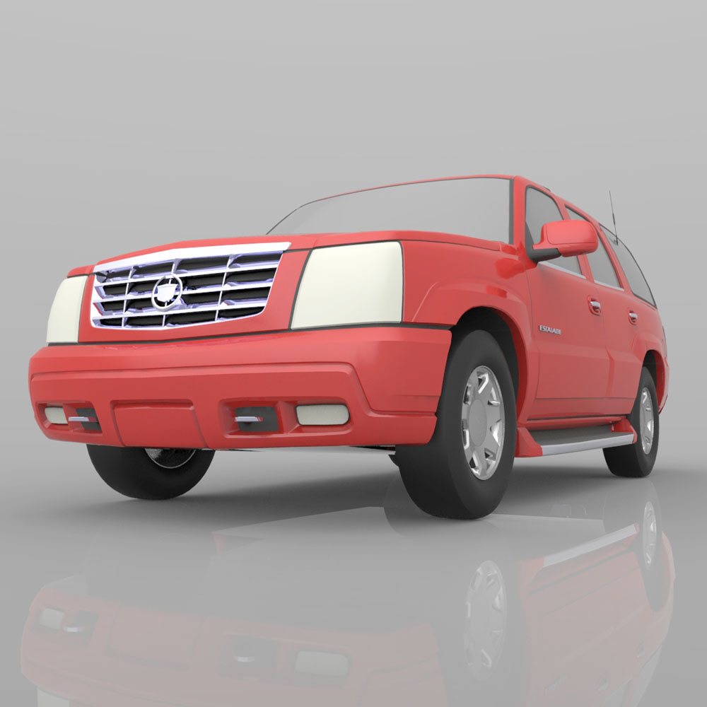 Cadillac Escalade 2002  3ds and obj - Extended License by N/A
