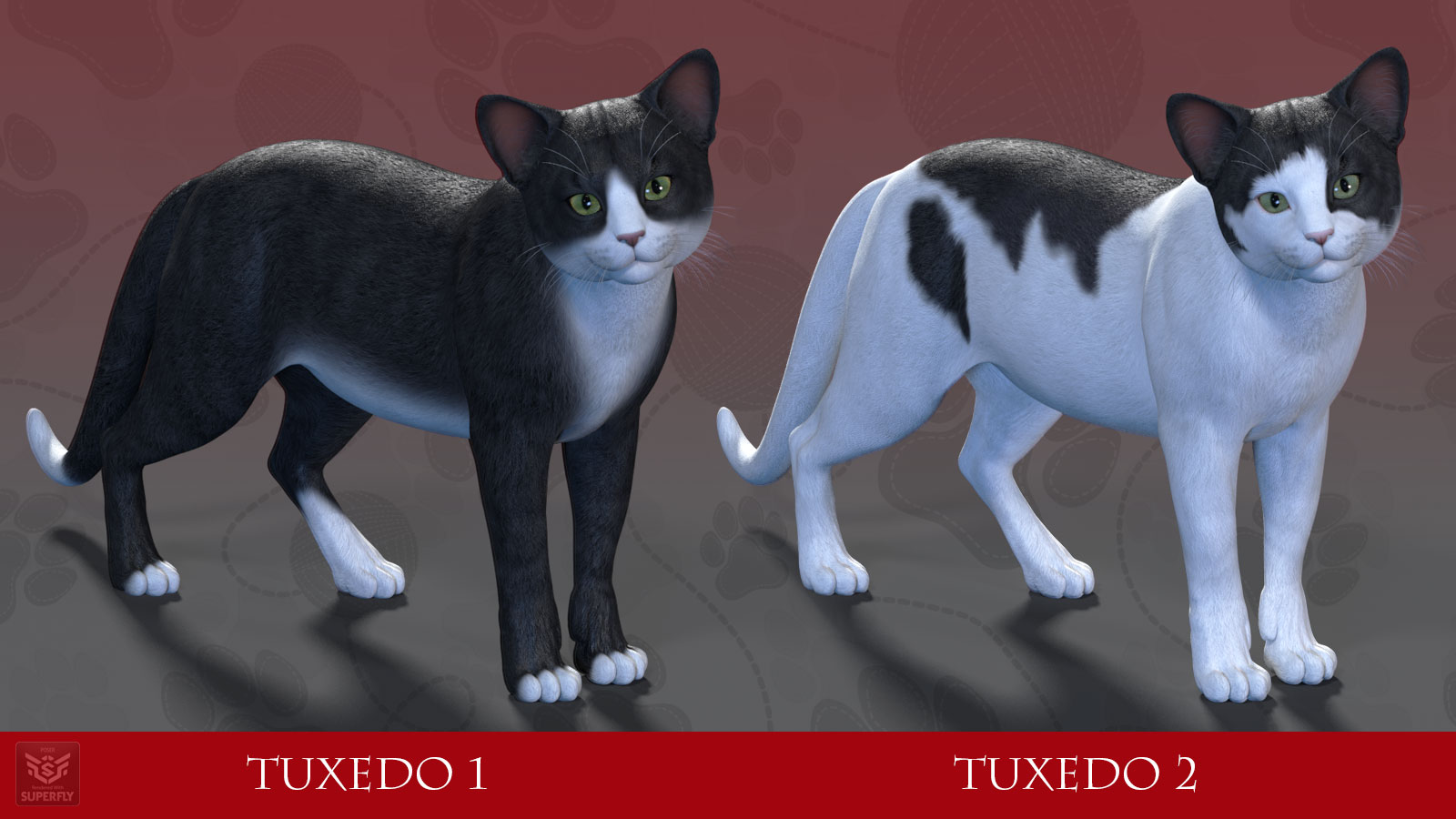 CWRW Black, White and Tuxedos for the HW House Cat by N/A