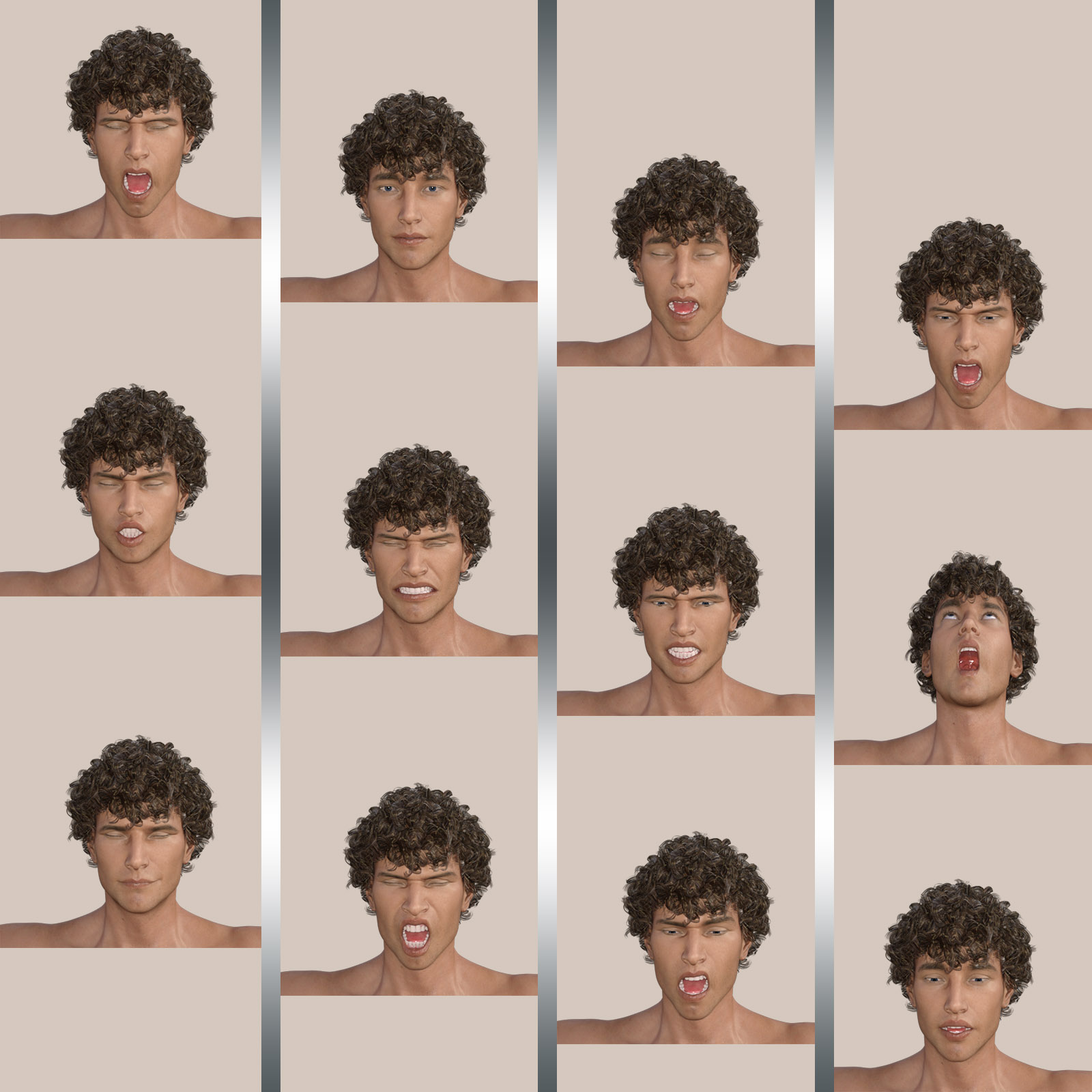 Pleasure and Pain - Expressions for Genesis 3 Male by N/A
