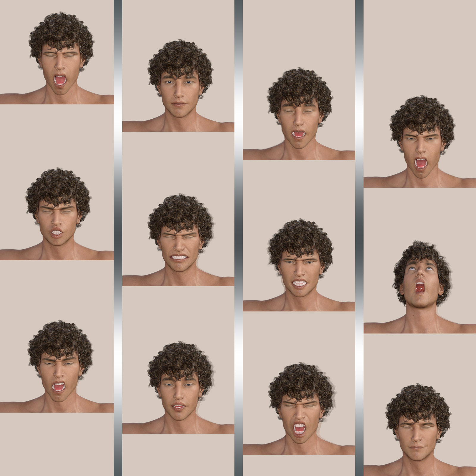 Pleasure and Pain - Expressions for Genesis 3 Male by N/A