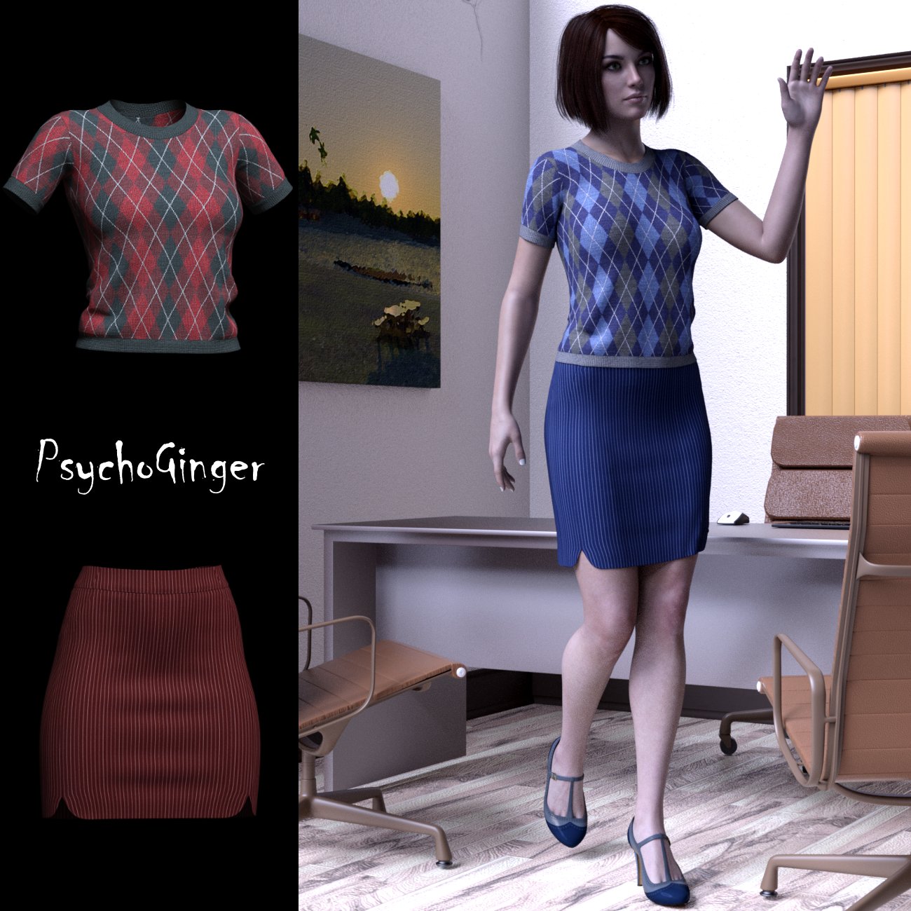 dForce 9 to 5 outfit for G8F by N/A