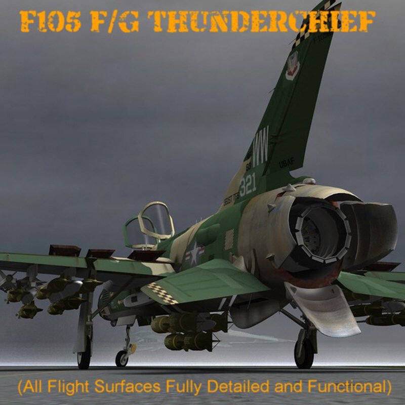 F105F/G Thunderchief - for Poser by N/A