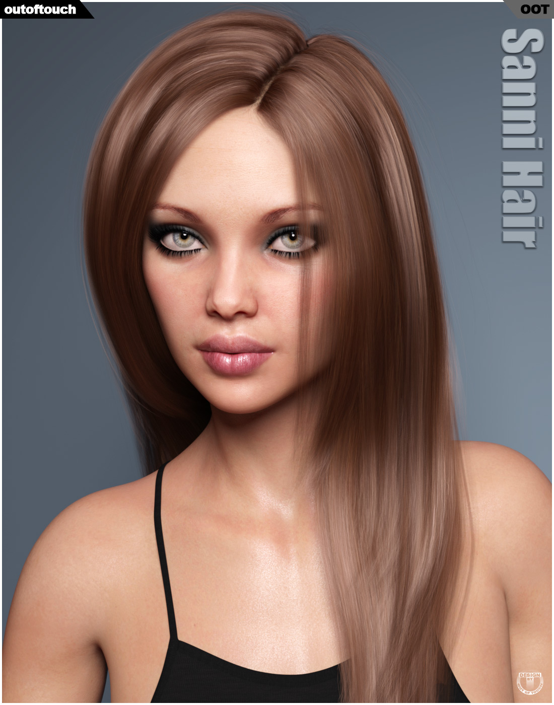 Sanni Hair for Genesis 3 and 8 Females by N/A
