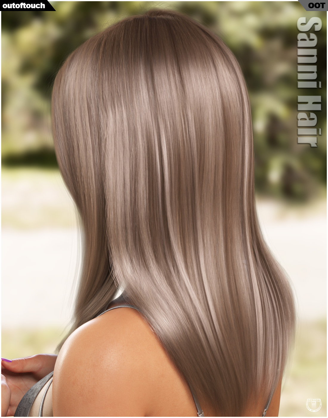 Sanni Hair for Genesis 3 and 8 Females by N/A