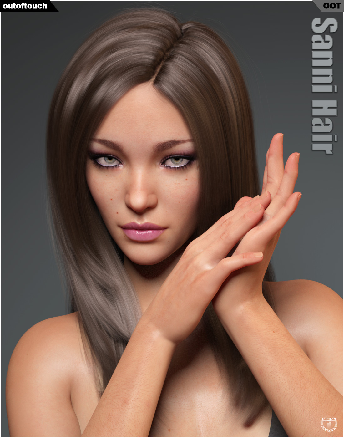 Sanni Hair for Genesis 3 and 8 Females by N/A