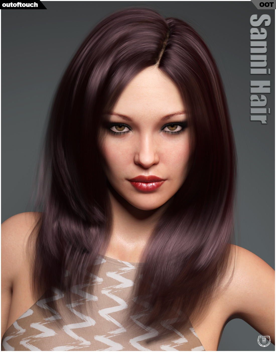 Sanni Hair for Genesis 3 and 8 Females by N/A