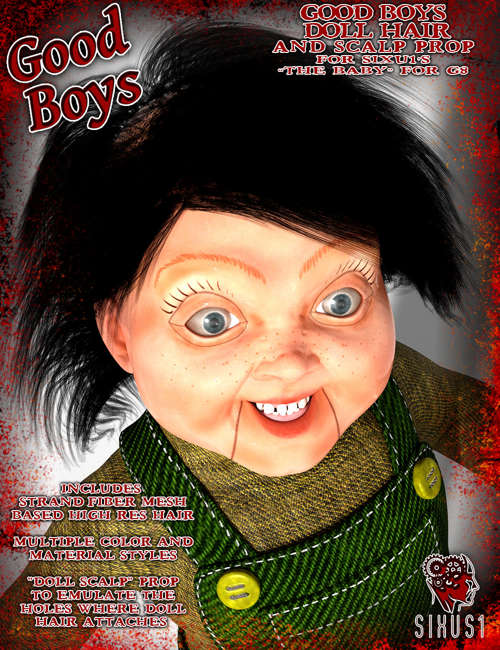 Good Boys Doll Hair for S1M Baby by N/A