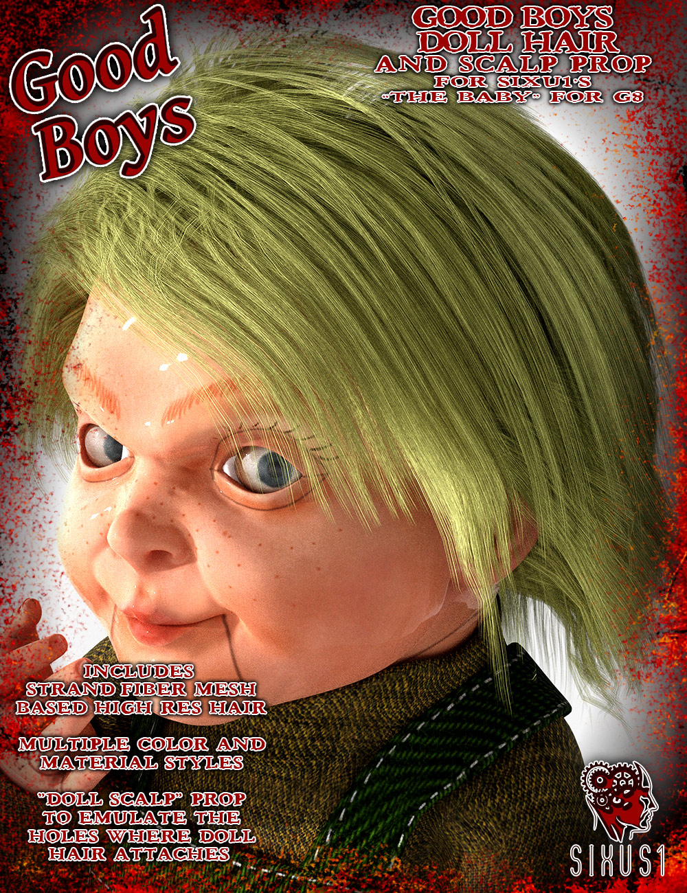 Good Boys Doll Hair for S1M Baby by N/A
