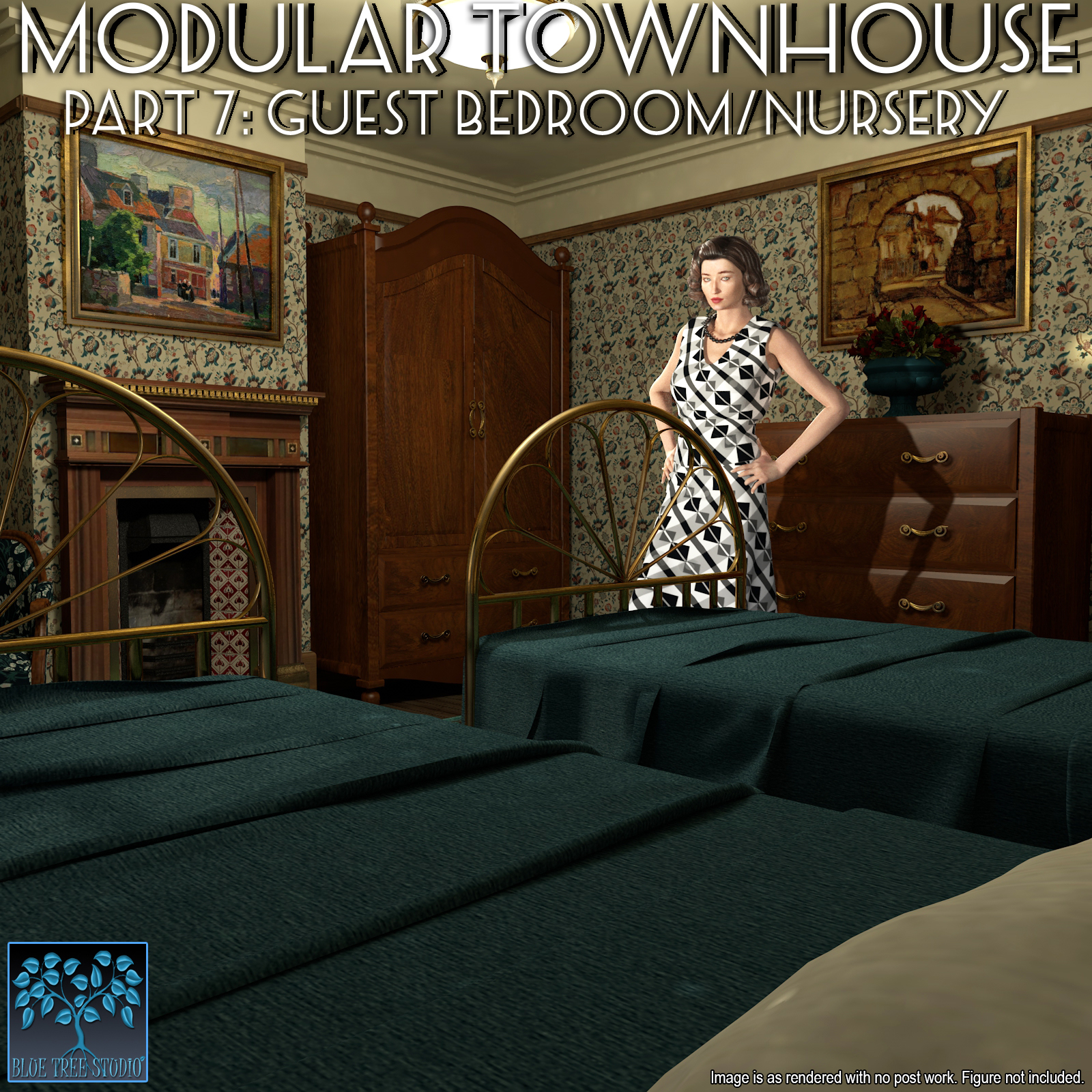 Modular Townhouse 7: Guest Bedroom and Nursery for Poser by N/A