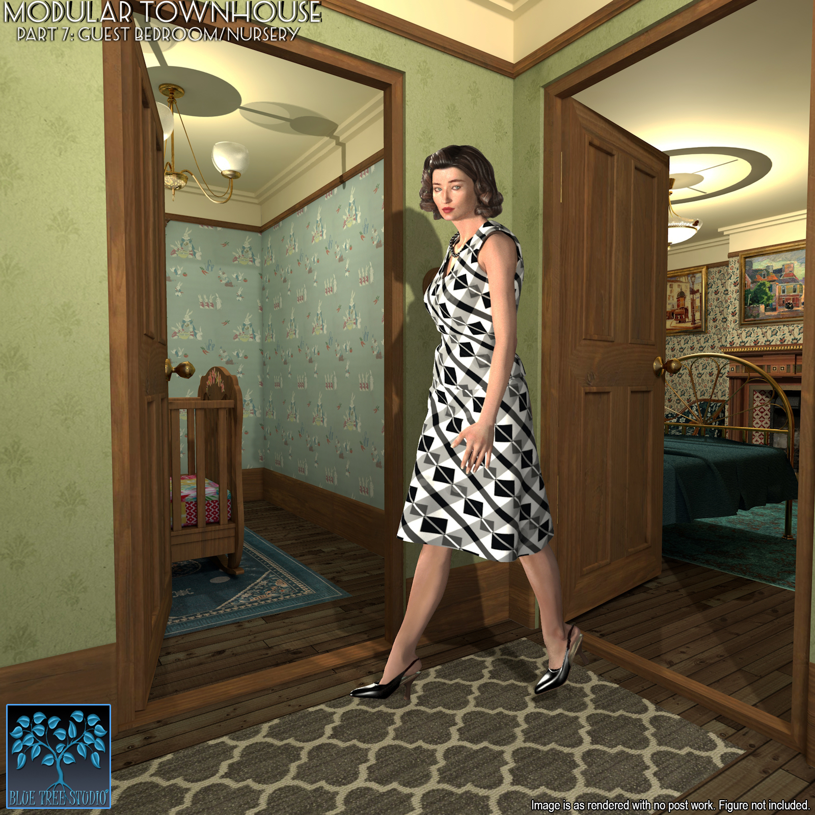 Modular Townhouse 7: Guest Bedroom and Nursery for Poser by N/A