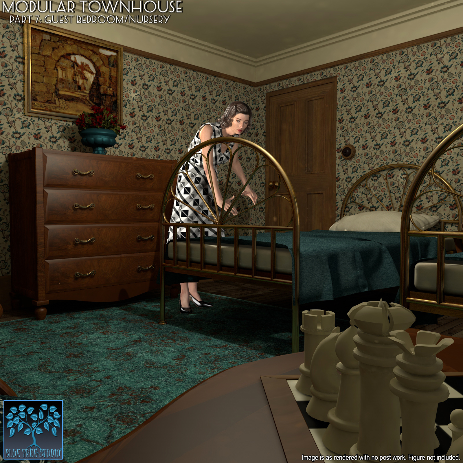 Modular Townhouse 7: Guest Bedroom and Nursery for Poser by N/A