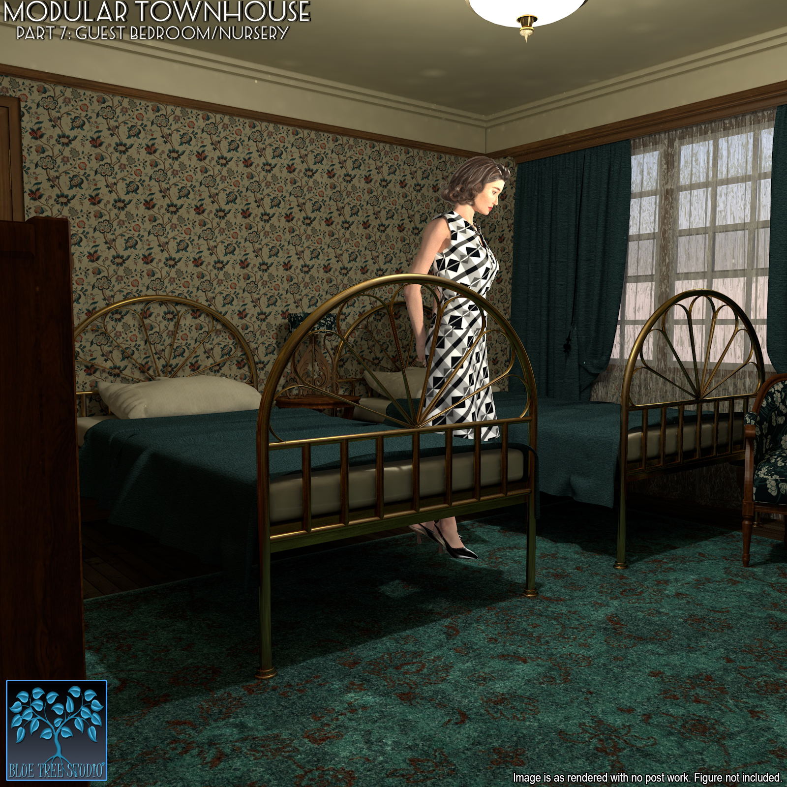 Modular Townhouse 7: Guest Bedroom and Nursery for Poser by N/A