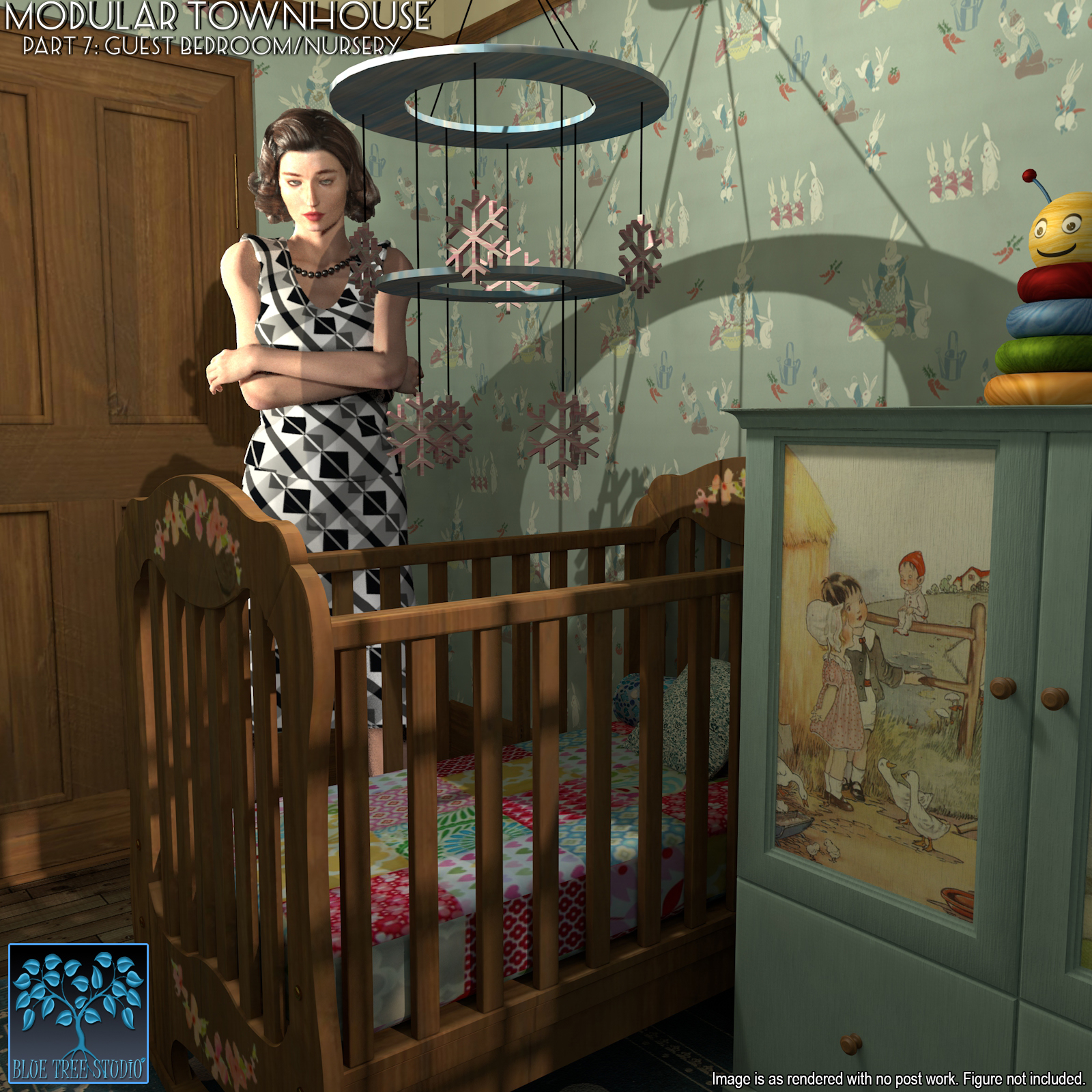 Modular Townhouse 7: Guest Bedroom and Nursery for Poser by N/A