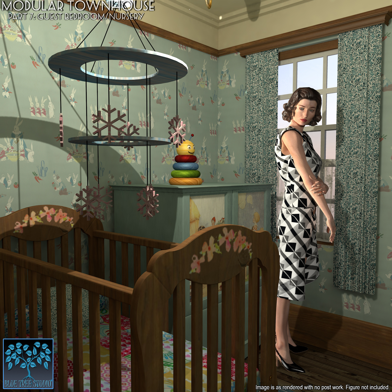 Modular Townhouse 7: Guest Bedroom and Nursery for Poser by N/A