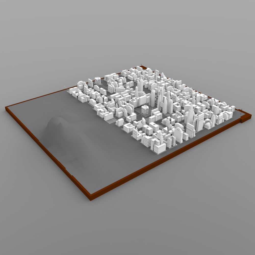 City Skyline - 3ds, obj - Extended License by N/A