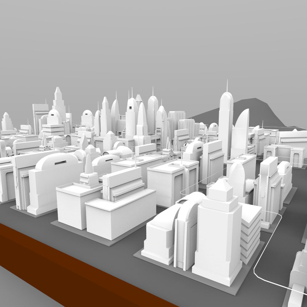 City Skyline - 3ds, obj - Extended License by N/A