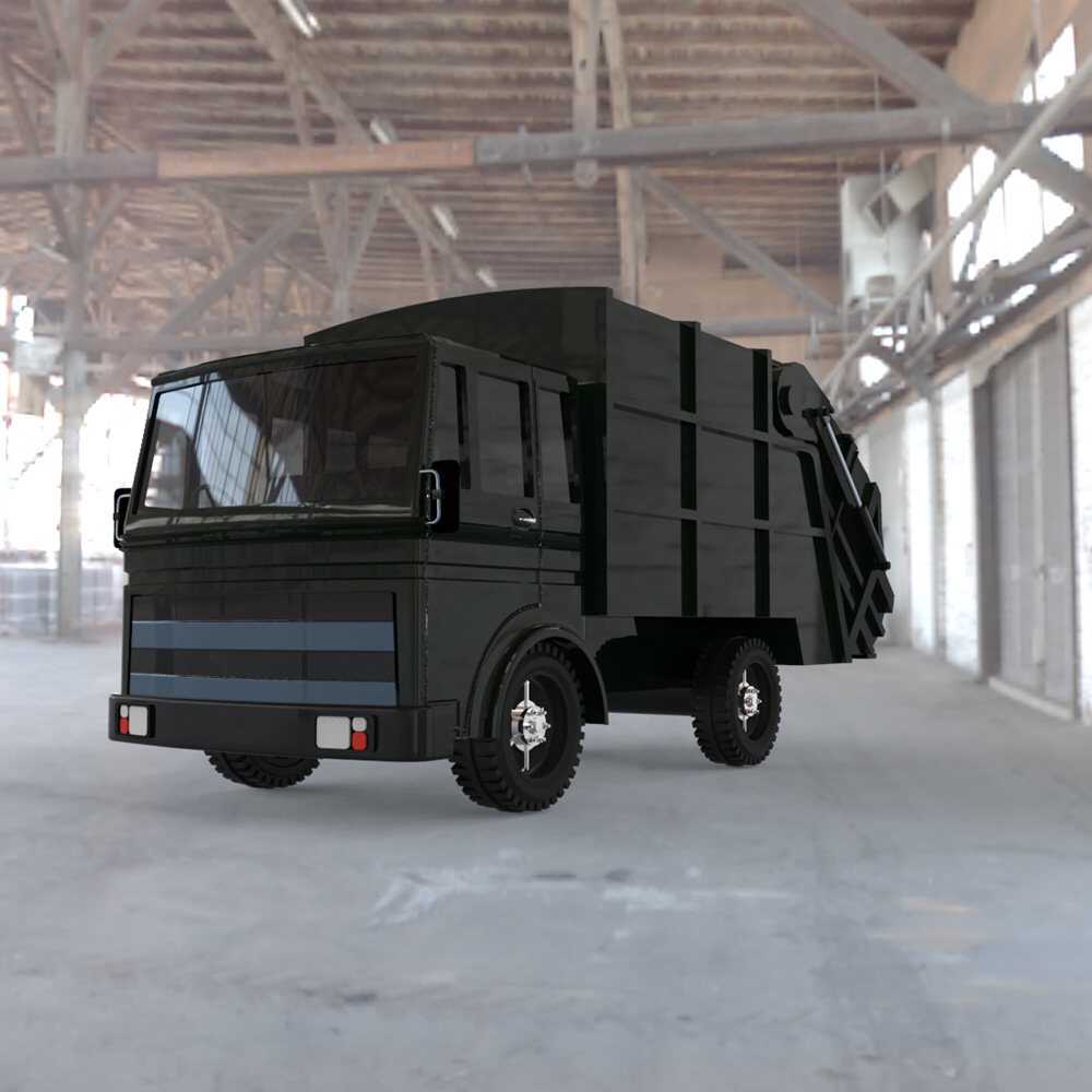 Garbage Truck 1 - 3ds/ obj - Extended License by N/A
