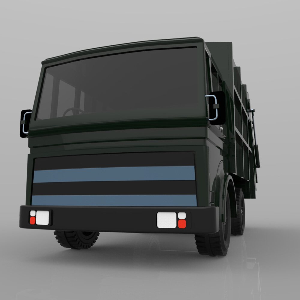 Garbage Truck 1 - 3ds/ obj - Extended License by N/A