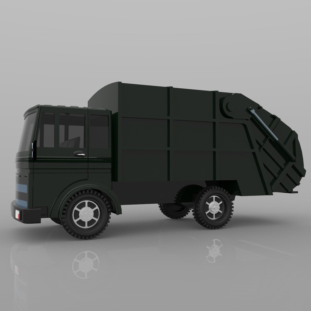 Garbage Truck 1 - 3ds/ obj - Extended License by N/A
