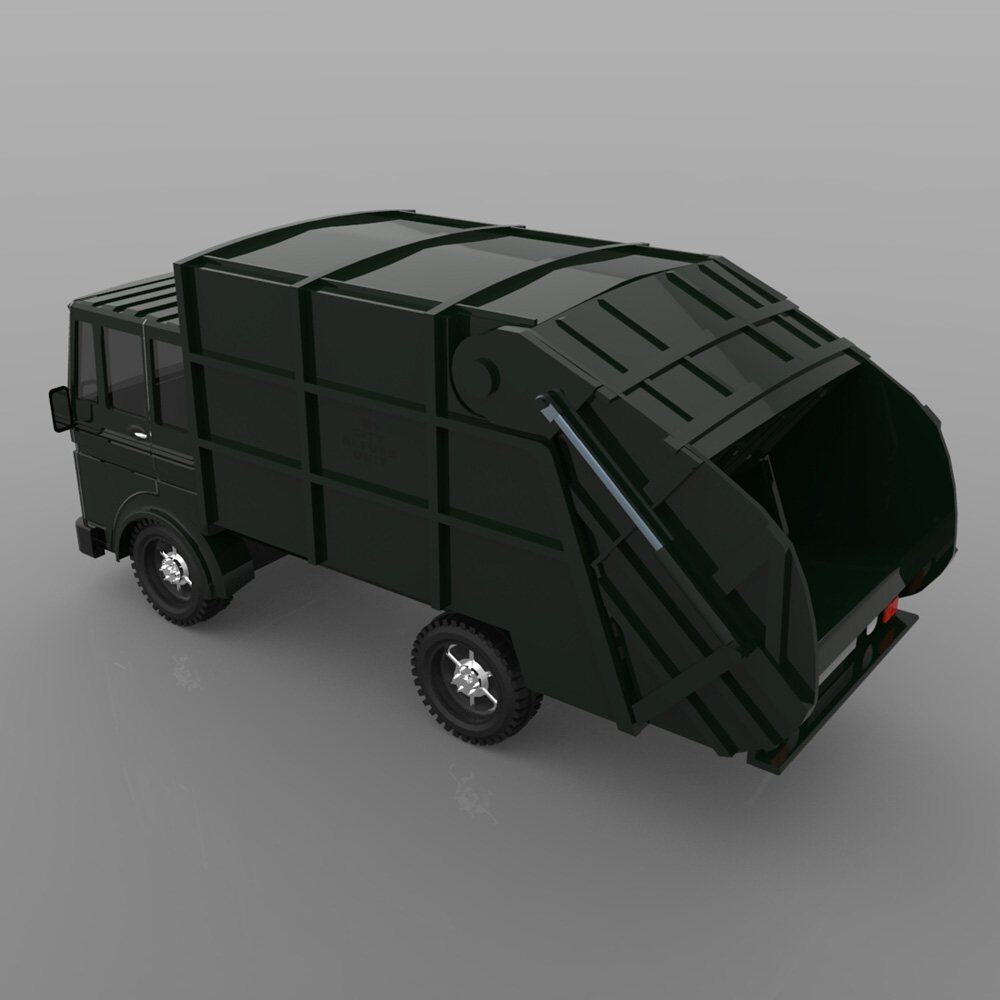 Garbage Truck 1 - 3ds/ obj - Extended License by N/A