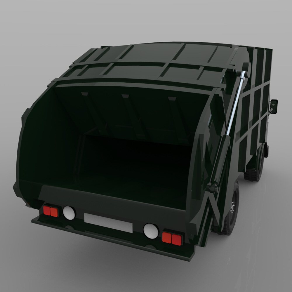 Garbage Truck 1 - 3ds/ obj - Extended License by N/A