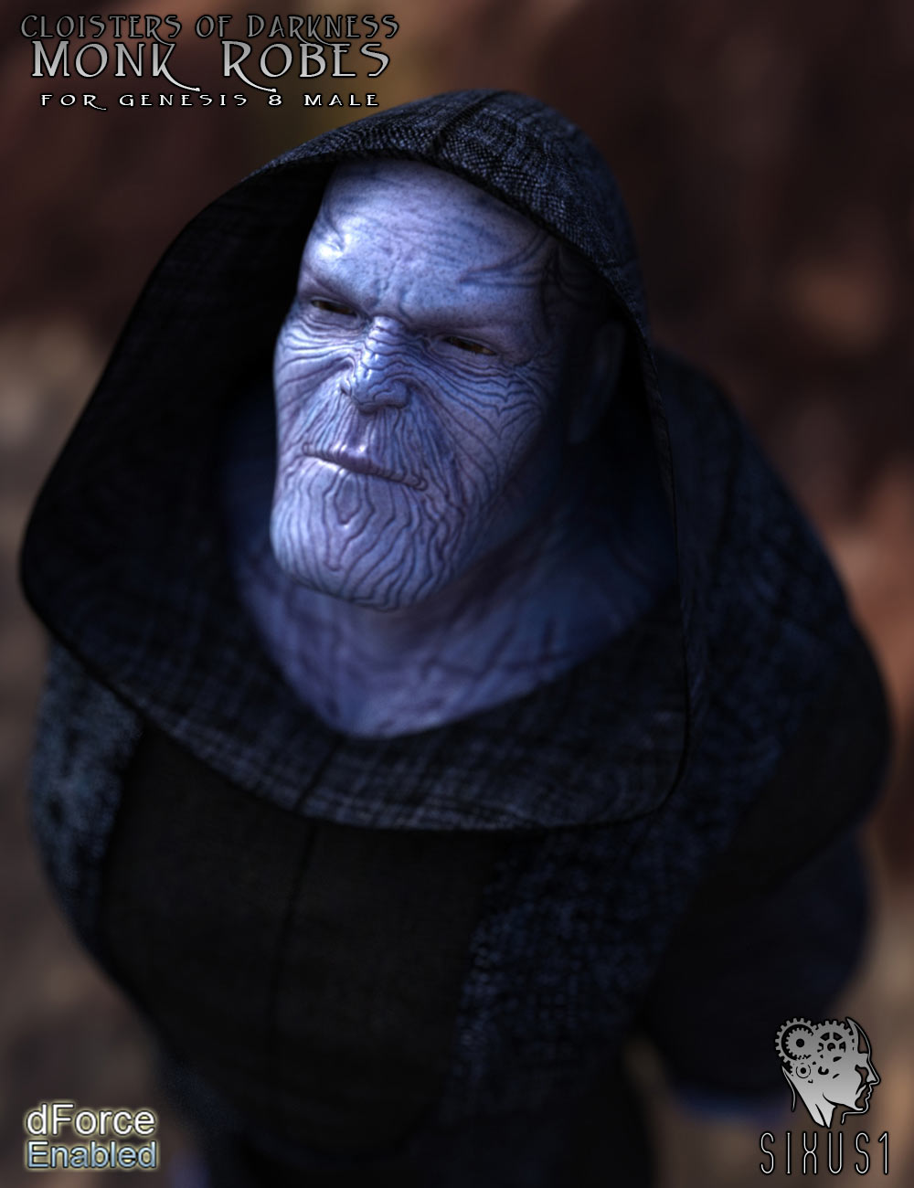 Cloisters of Darkness: Monk Robes for Genesis 8 Male by N/A