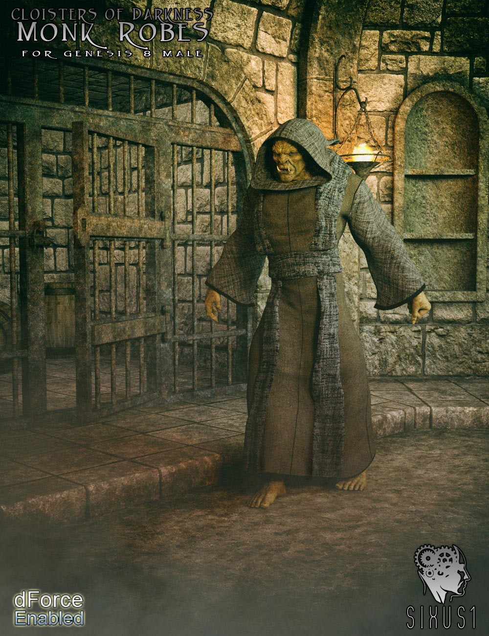 Cloisters of Darkness: Monk Robes for Genesis 8 Male by N/A