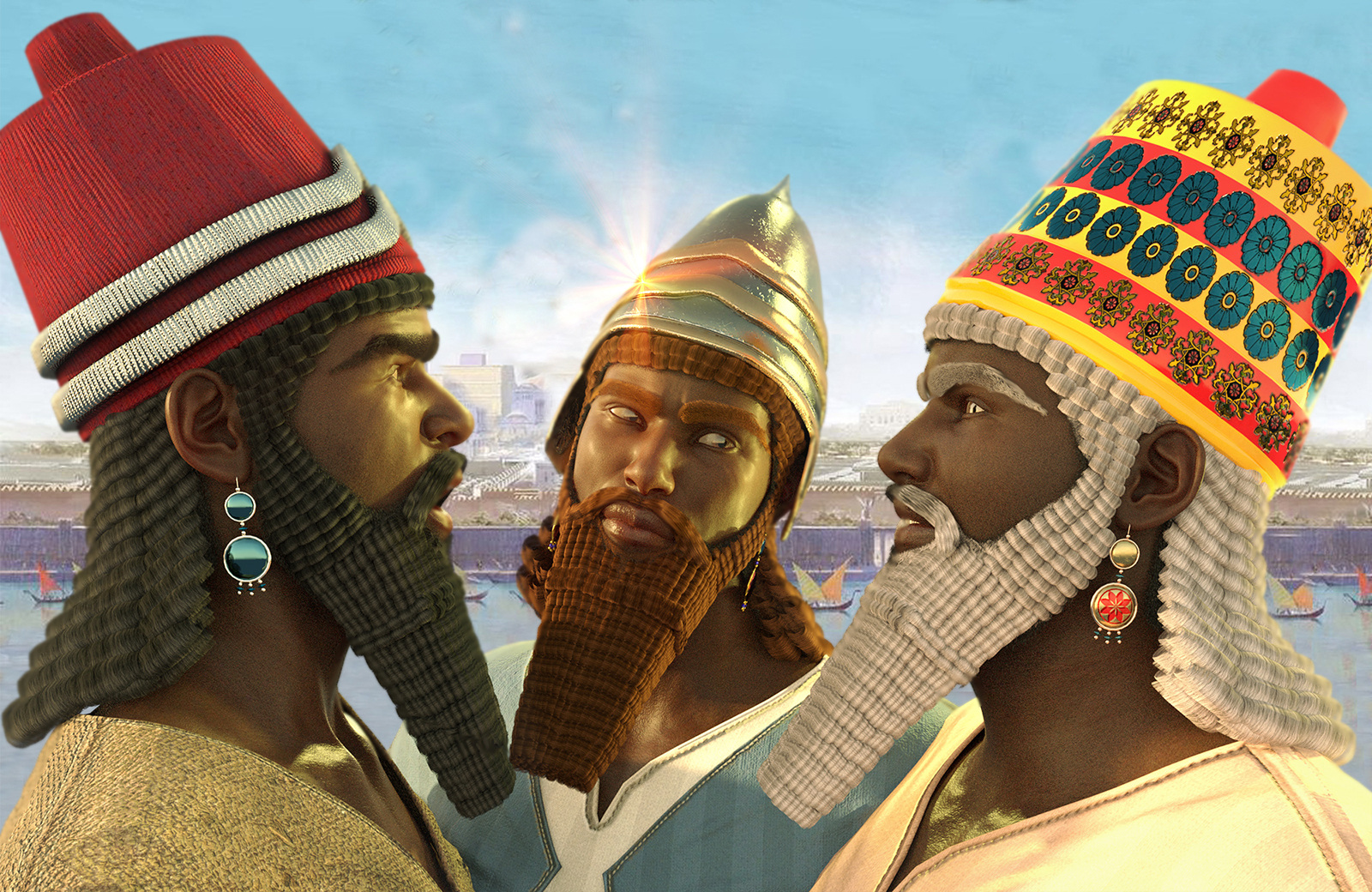 Assyrian Headdress for Genesis 8 Males by N/A