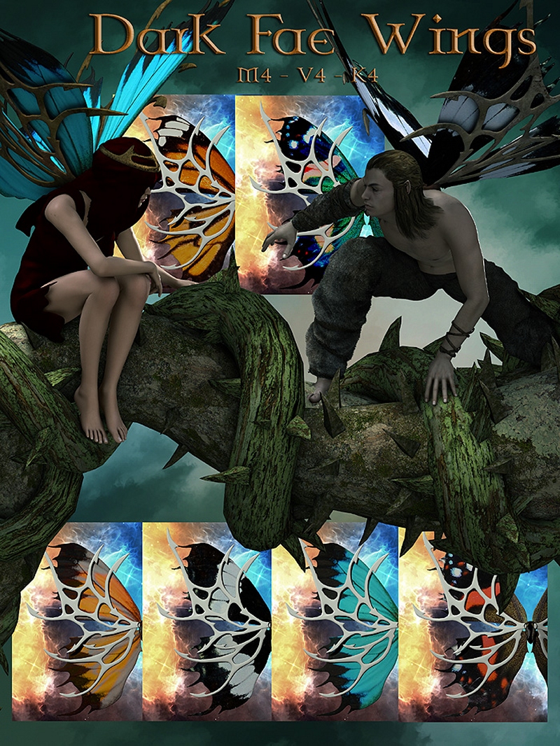 Dark Fae Wings by N/A